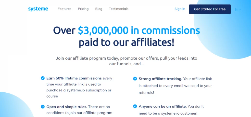 systeme affiliate program