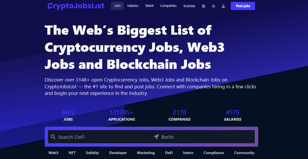 Crypto Job List