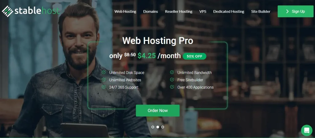 StableHost affordable web hosting